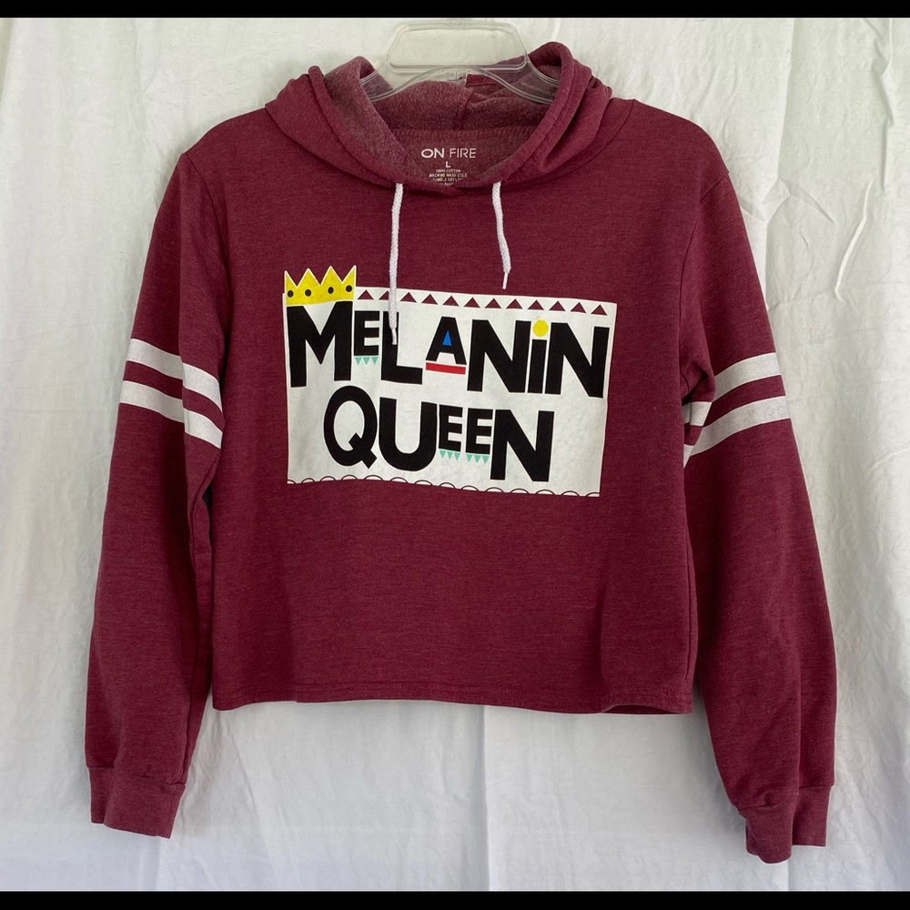 On Fire cropped hoodie